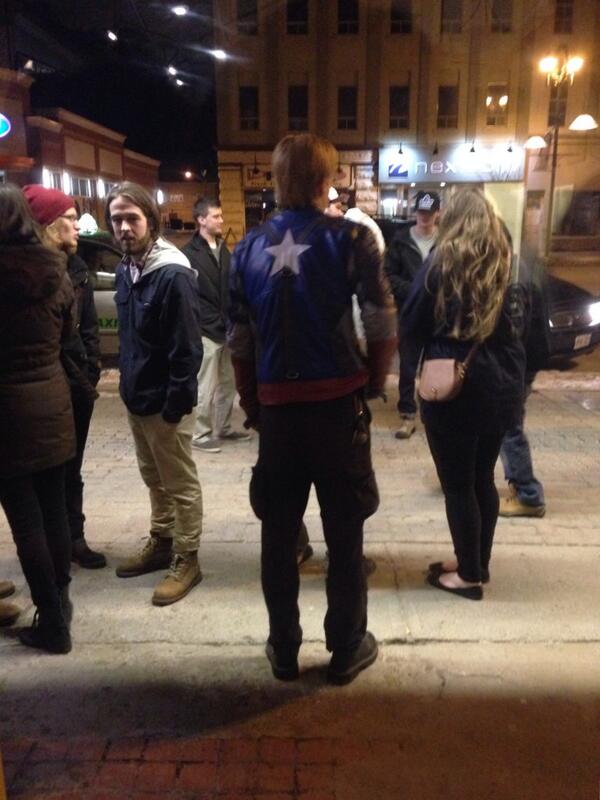 cailbail_'s tweet image. Captain America in lnz last night. #lnzproblems