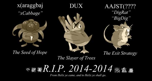 Boogie2988's tweet photo. This has stopped feeling like a game and more like a war.  I'll miss you, my fallen heroes.  #twitchplayspokemon http://t.co/PzIbSjRvtt