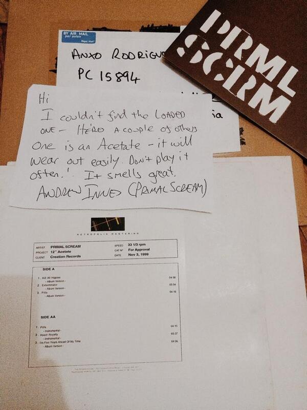Thank you Andrew Innes <a href="/ScreamOfficial/">Primal Scream</a> for this amazing birthday gift!