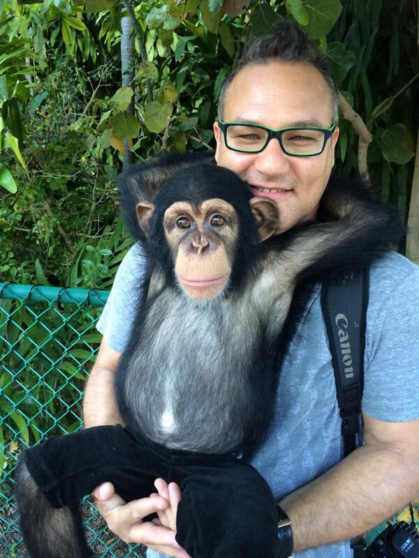 Yesterday at Jungle Island with my new little buddy #Docantle the baby chimp.  #Docantle #Ilovedhim #Godisgood