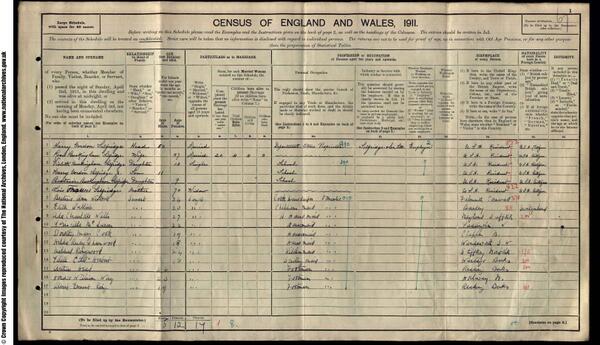 Radio45Gold's tweet photo. Here is @MrSelfridge in the 1911 Census http://t.co/ifegsmfVDU