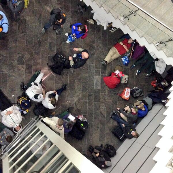 tamarakeithNPR's tweet image. At Sochi airport, many people passed out. Others keeping the party going. #nprsochi