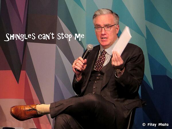MFitzy's tweet photo. @KeithOlbermann Great job at #MOMI for @ditzkoff's "Mad as Hell: The Making of Network." #Shingles #FeelBetter! http://t.co/boWTPKOUcW