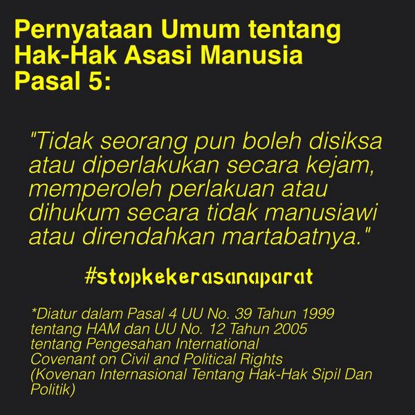 burgerkill's tweet photo. Fight fire with fire! RT @gstff: Kemarin teman yg dianiaya, besok lusa bs siapa saja #stopkekerasanaparat http://t.co/WycQ0CUOYE