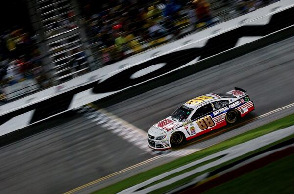 NASCAR's tweet photo. Your new leader: #DaleJr. 

#NASCARprimetime is live on FOX. http://t.co/yxsAqDxaeE