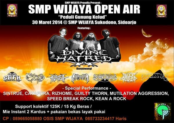 30 maret SMP WIJAYA OPEN AIR "Peduli Kelud" at  smp wijaya Sukodono-Sidoarjo