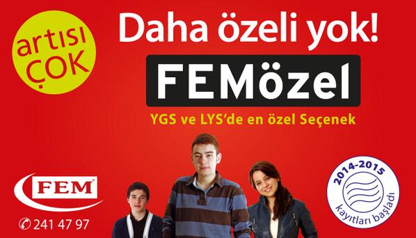 DenizliFEM's tweet photo. ''ARTISI ÇOK'' '' DAHA ÖZELİ YOK'' FEM ÖZELDE AVANTAJLI ERKEN KAYITLAR BAŞLADI. http://t.co/UPzdOjDF0k