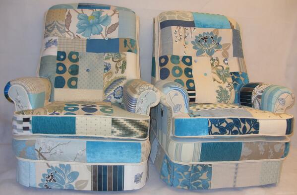 PatchworkBliss's tweet photo. These chairs now in their new home - stunning! More available as bespoke pieces.#patchworkfurniture  #patchworkchairs http://t.co/BsruX3mLtk