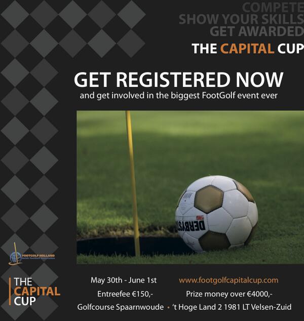 FootGolfCup's tweet photo. With only 95 days left, the Capital Cup comes closer every day. Sign in now at http://t.co/F0uAcLrG9E #FootGolf #Cup http://t.co/aD34MEfkfH