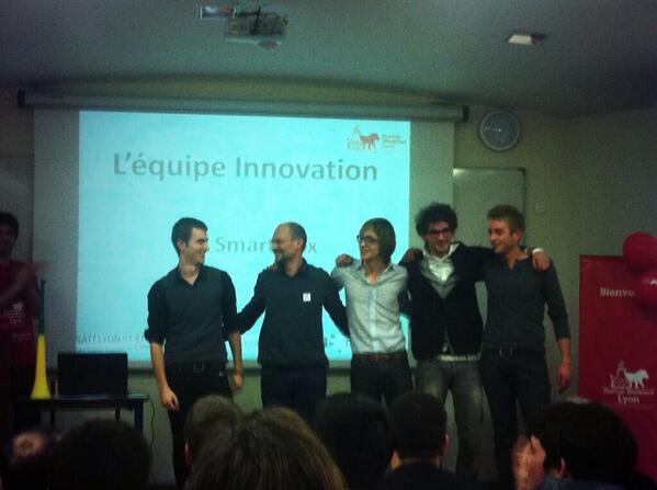 Mathieu Genty (@misterniark) on Twitter photo #DigiGre en force pour le <a href="/swlyon/">Startup Weekend Lyon</a> 1er prix pour l'équipe grenobloise. Merci <a href="/poma_jean/">Jean Poma</a> <a href="/RaffMeyer/">Raphaël Meyer</a> et <a href="/XavierBlot/">Xavier Blot, Ph.D.</a> #DigiGre en force pour le <a href="/swlyon/">Startup Weekend Lyon</a> 1er prix pour l'équipe grenobloise. Merci <a href="/poma_jean/">Jean Poma</a> <a href="/RaffMeyer/">Raphaël Meyer</a> et <a href="/XavierBlot/">Xavier Blot, Ph.D.</a>