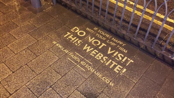 LawFairSquare's tweet photo. You can find messages like these all around Leeds City Centre! Have you spotted any yet? http://t.co/NCfm5lHl48