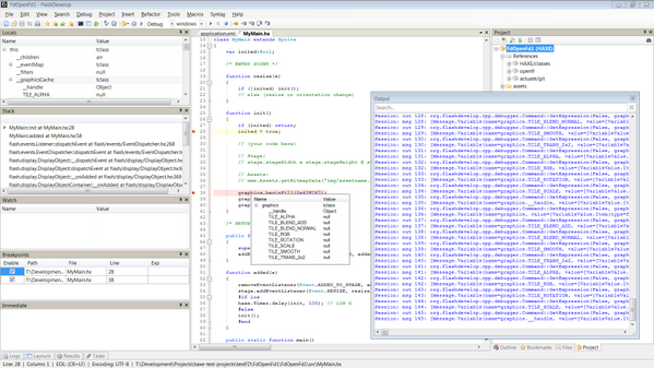 larsiusprime's tweet photo. RT: Hey, what's this? Oh, nothing much, just #HAXE DEBUGGING NATIVE C++ TARGET IN #FLASHDEVELOP!!!!
Thanks Damjan! http://t.co/u0h0pbMAaG