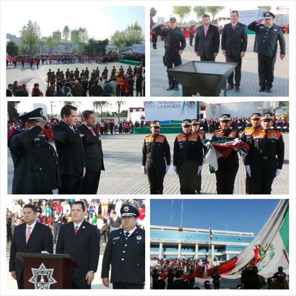 Ceremonia conmemorativa en el Palacio Municipal de Naucalpan, por motivo del Día de la Bandera.