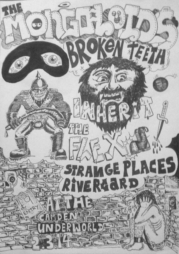 Playing Next Sunday in London. <a href="/BrokenTeethhc/">Broken Teeth</a> <a href="/TheMongoloids/">TheMongoloids</a> + Final Rage. Come down. Punk's dead, you're next. ”