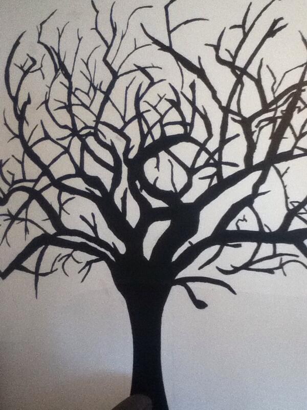 Spent my weekend drawing this then painting it on my bedroom wall! It turned out so beautiful!