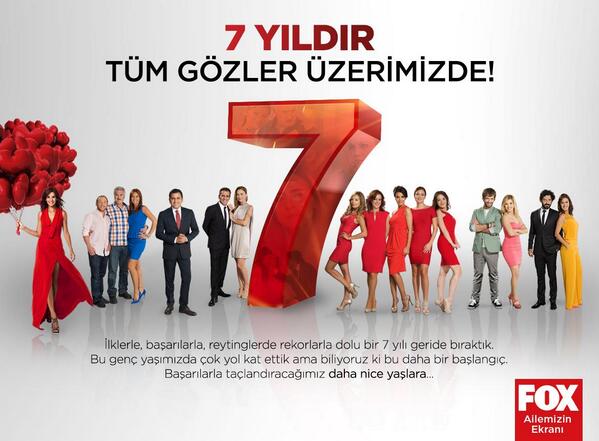 7 yıldır kumandanızın en kıymetlisi olduğumuz için teşekkür ederiz!
