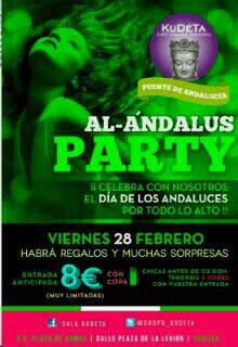 Kudeta_RRPP's tweet photo. VIERNES 28 FEB:

CELEBRA EN #KUDETA EL DÍA DE LOS ANDALUCES POR TODO LO ALTO !!!

ENTRADAS 8€+COPA

+INFO 665311029 http://t.co/t78yL1AD6S