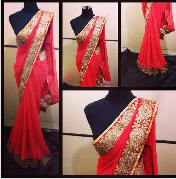 Gorgeous saree with Embellished Border:)