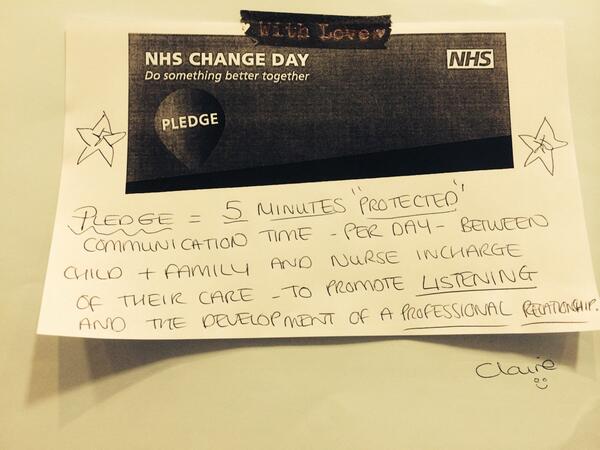 Vicky_Keko's tweet photo. Claire's pledge #sep11ppp #NHSChangeDay http://t.co/8dBR54ZrsK