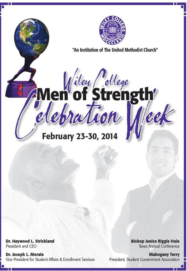 WC_Admissions's tweet photo. This week at Wiley College is the Men of Strength Celebration Week from Feb 23rd - Mar 1st @WileyCollege http://t.co/RKRQA1WHvQ