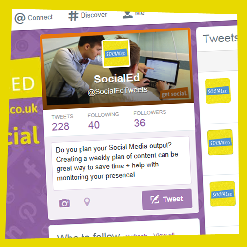 SocialEdTweets's tweet image. Top Tip: Plan your weekly Social Media content output!