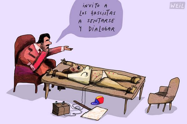 VoluntadPopular's tweet photo. vía @WEIL_caricatura: El cínico "diálogo" madurista -> http://t.co/R46lVWIRBw