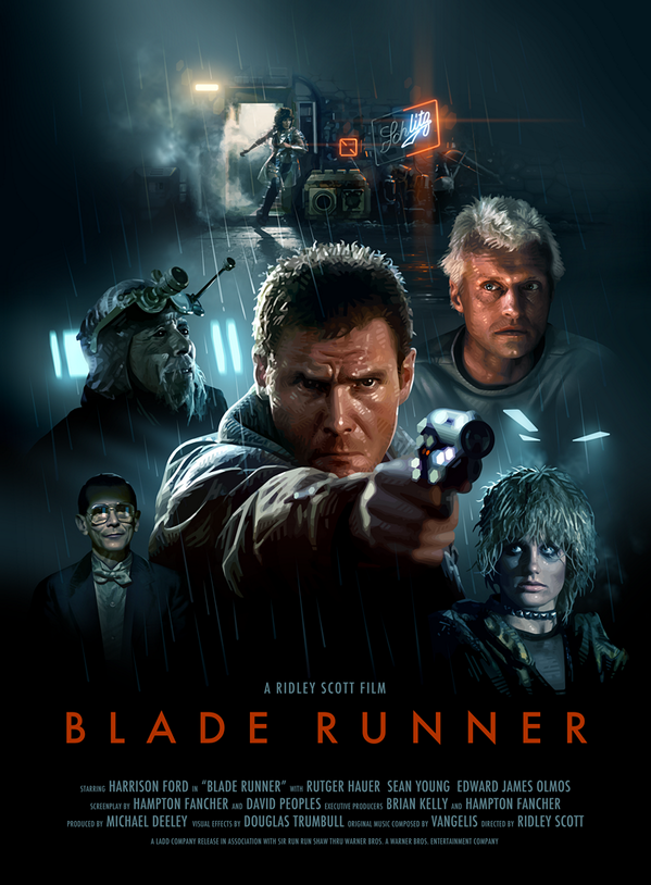 CandykillerNews's tweet photo. I made a Blade Runner poster. Bigger version here if you would like to see it in more detail - http://t.co/C0ezdLFEqh http://t.co/F9dHRBCLRw