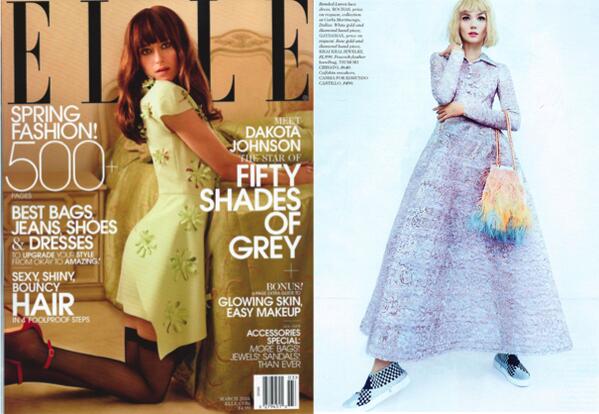 AutumnComm's tweet image. One of our favorite @GAYDAMAKJ #handbracelets styled to perfection in the March issue of @ELLEmagazine!