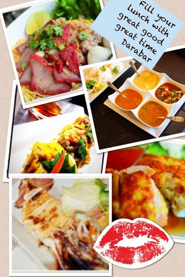 DarabarLA's tweet photo. Fill your lunch with great good great time Darabar http://t.co/K50GkeD26Y http://t.co/uMLJ5SLxNl