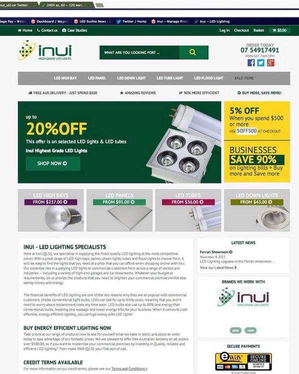 LEDecolite's tweet image. He's what the homepage looks like