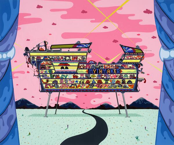 DarrenAronofsky's tweet photo. MYTHMAKER - SHOWSTOPPER INSANITY! Brilliant Erik Parker @honkyparker take on #noah for #noahartshow @Kasmingallery : http://t.co/HvlxMllAYK