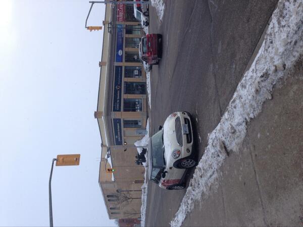 Someone just hit me Mini Cooper and drove off in front of the Stratford post office