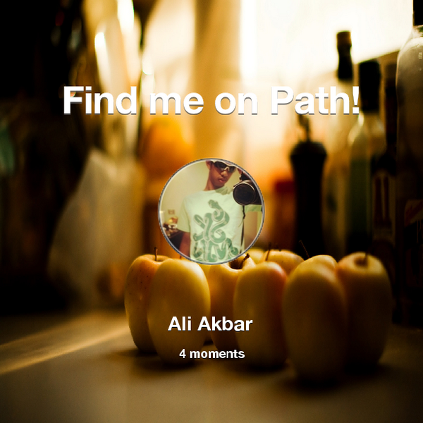alboyz's tweet photo. Find me on #Path now! Go to: http://t.co/hE5X43brfQ! #thepersonalnetwork http://t.co/ipp8jkqesE