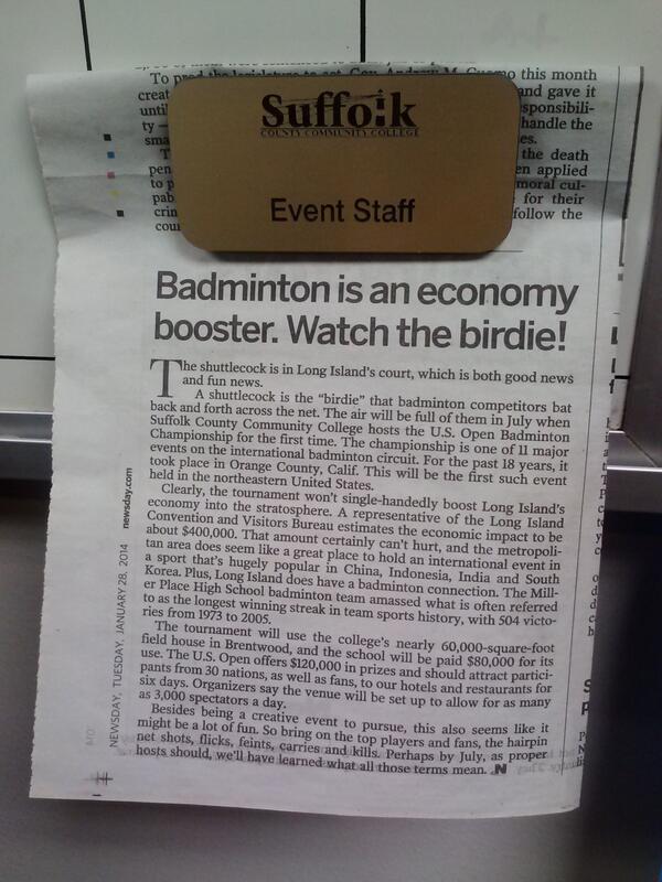 USOpenGPG's tweet photo. Props to Suffolk Comm College #SUNYSFLK placing priority for US Open. http://t.co/IuA07JsCVW