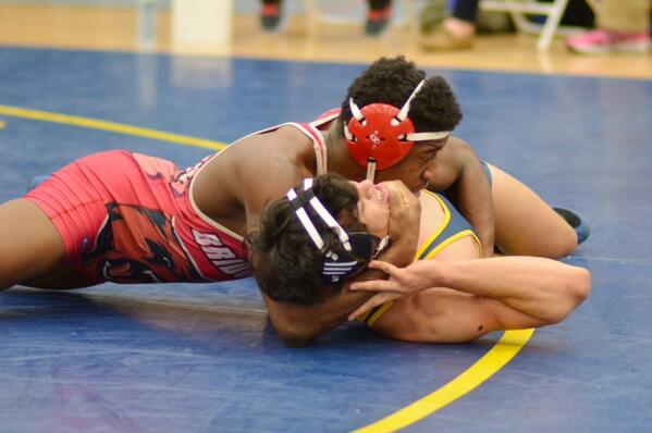 Shahib Blount looks for the pin