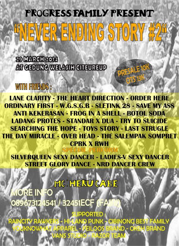 Ramaikan ;;)"<a href="/Search_TheHope/">Searching The Hope</a>: kami perform di welas tgl 29 maret with @Sletink28PUNK <a href="/wearethd/">The Heart Direction</a> <a href="/savemyass_/">Save My Ass</a> "
