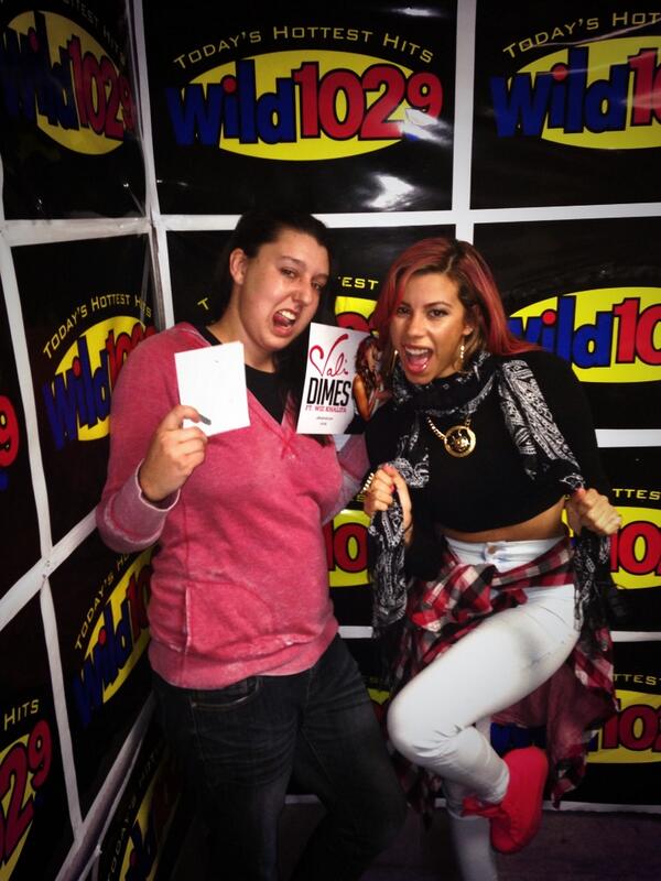 vali's tweet photo. @hannaHreversed thanks for comin through to @wild1029 and showing love girl ❤ #PaperCharade http://t.co/KaE61Ny1kC
