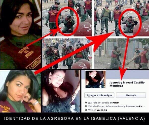 PK2noticiosos's tweet photo. Reconócela: Esta es la esbirra de la GN de Maduro que agredió brutalmente a Marvinia Jiménez en Valencia http://t.co/2pHbZ3BLr9