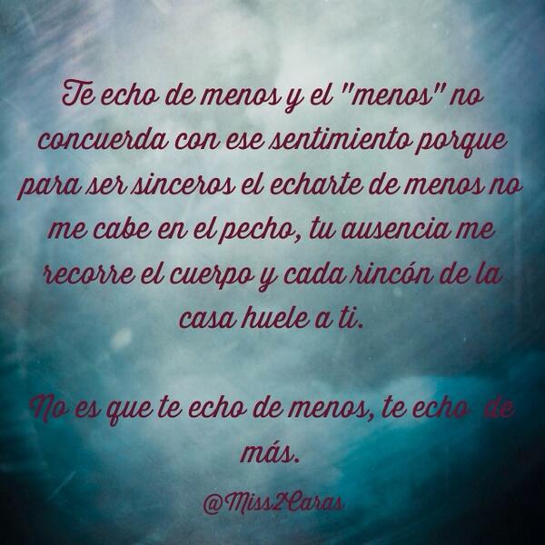 MARIOBAUTlSTA's tweet photo. No es que te echo de menos, te echo de más... http://t.co/gxcKwdjvnM