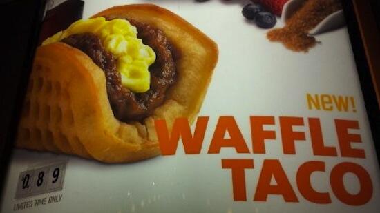 kristafogelsong's tweet image. #breakfast is about to get more interesting.  #tacoBell is lauching this #tacoWaffle  Will you try it?  I will:)