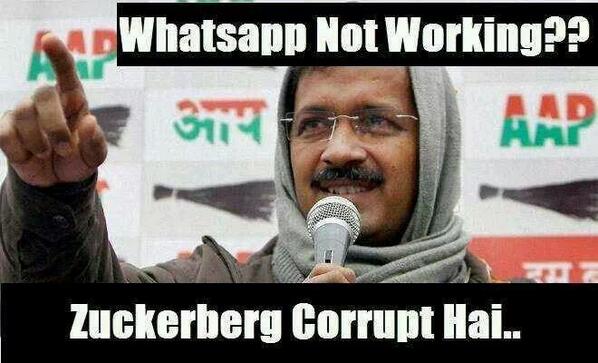 Anime_Sys's tweet photo. ↪❇Kejriwal vs zuckerberg on #whatsappdown ❇↩
↪↪Rt is you like↩↩
#AskKejri #joke #funny #lol #Moditva #WriteForUnity http://t.co/eZNoph9Bgj