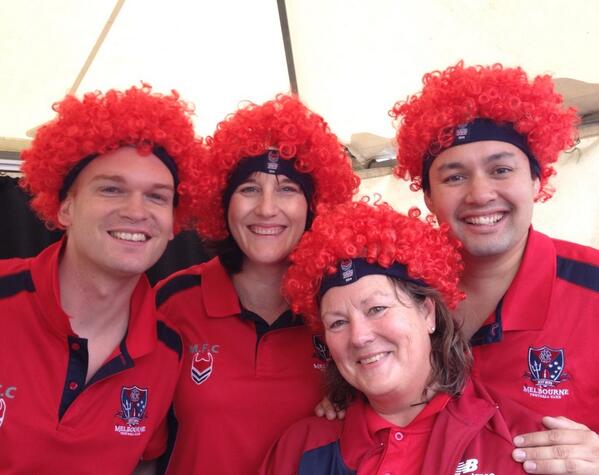 DeeArmy's tweet image. Collected your Demon Army 2014 wig? We'll be handing them out to members at our games #boldinred&amp;amp;blue