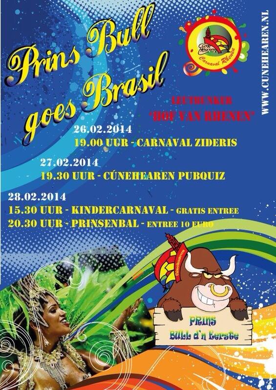 Deze week! Brazilian style met <a href="/Cunehearen/">C.V. De Cúnehearen</a> in het Hof van #Rhenen. Kaarten verkrijgbaar <a href="/DeKoningRhenen/">DeKoningRhenen</a> #carnaval