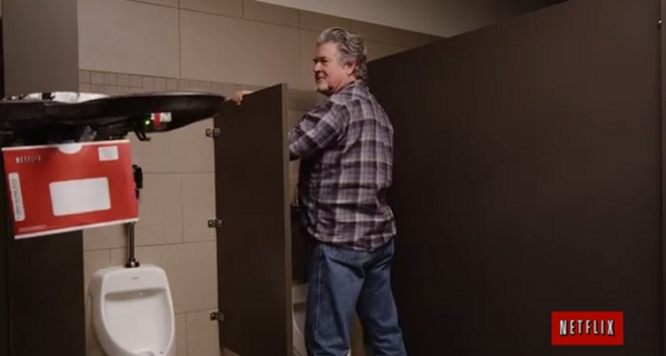 verge's tweet image. Netflix trolls Amazon with a new promotional video for its Drone 2 Home DVD delivery service vrge.co/1ham2Jm