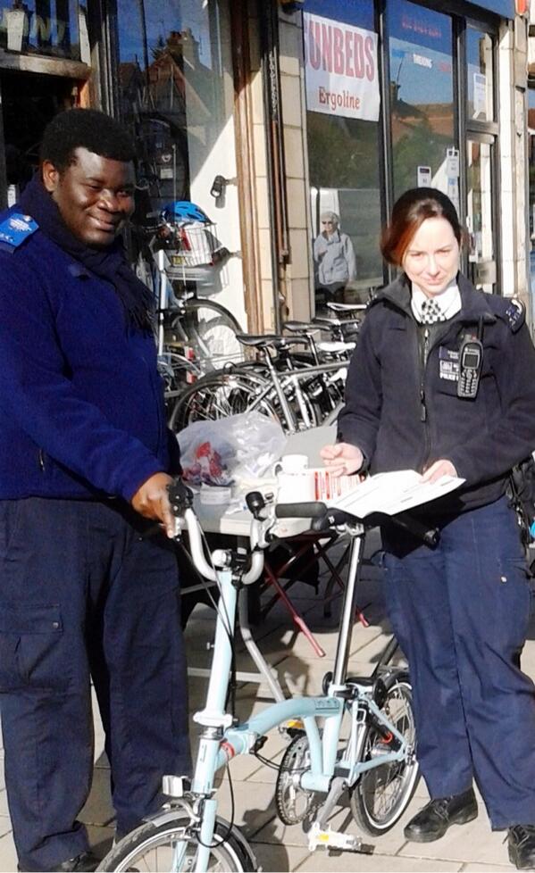 #Harrow STT #cycle marked &amp; registered over 40 bikes on Saturday. Visit bit.ly/1cjxlda for more dates.