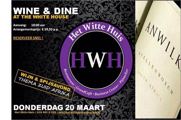Op 20 maart organiseren we weer een van onze beroemde Wijn &amp; Spijs avonden. Dit keer met als thema Zuid-Afrika!