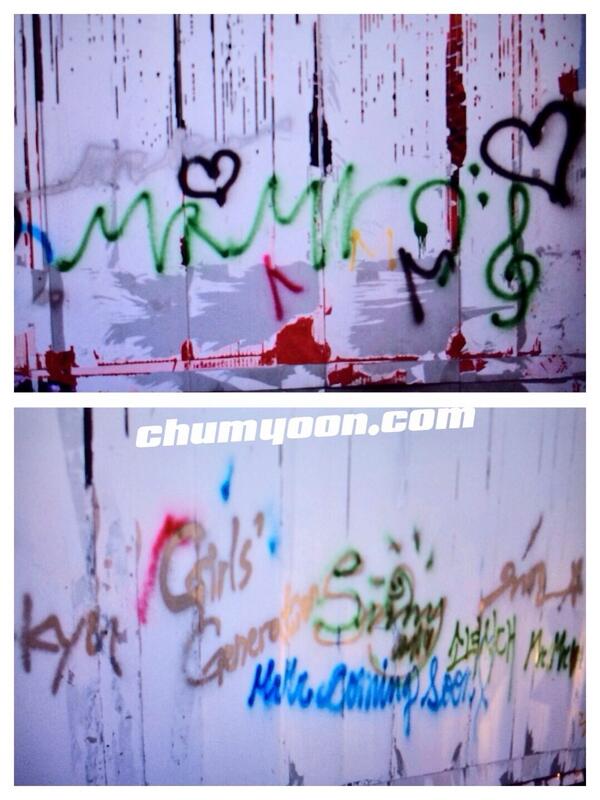 [PIC][25-02-2014]SNSD xuất hiện và vẽ Graffiti trước tòa nhà SM vào chiều nay BhUDLJRCIAAPX9v