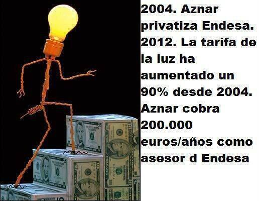 J_Republicanos's tweet photo. #EspañaAvanza en encarecimiento de la energía y en políticos recolocados en eléctricas, ¿casualidad? #DEN2014 http://t.co/3p3u8M1uDE