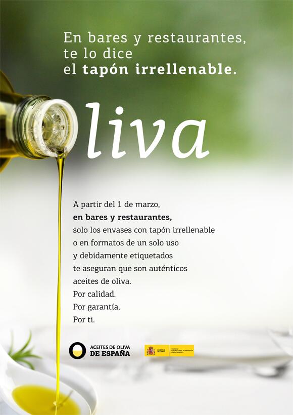 <a href="/ASAJASevilla/">ASAJA-SEVILLA</a> recuerda que a partir del próximo 1 de marzo no podrán utilizarse aceiteras rellenables en hostelería.