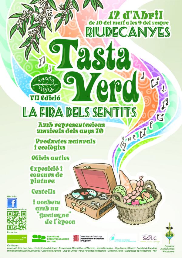 AGENDA: no podeu faltar! el dissabte 12 d'abril, VII FIRA TASTAVERD a #Riudecanyes,   <a href="/xarxasolc/">Xarxa SOLC</a>